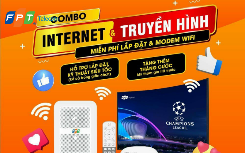Báo giá gói combo internet và truyền hình lắp mạng FPT Đà Nẵng